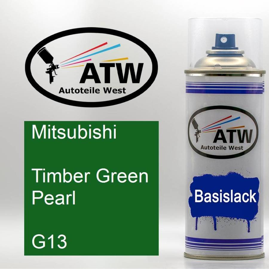 Mitsubishi, Timber Green Pearl, G13: 400ml Sprühdose, von ATW Autoteile West.